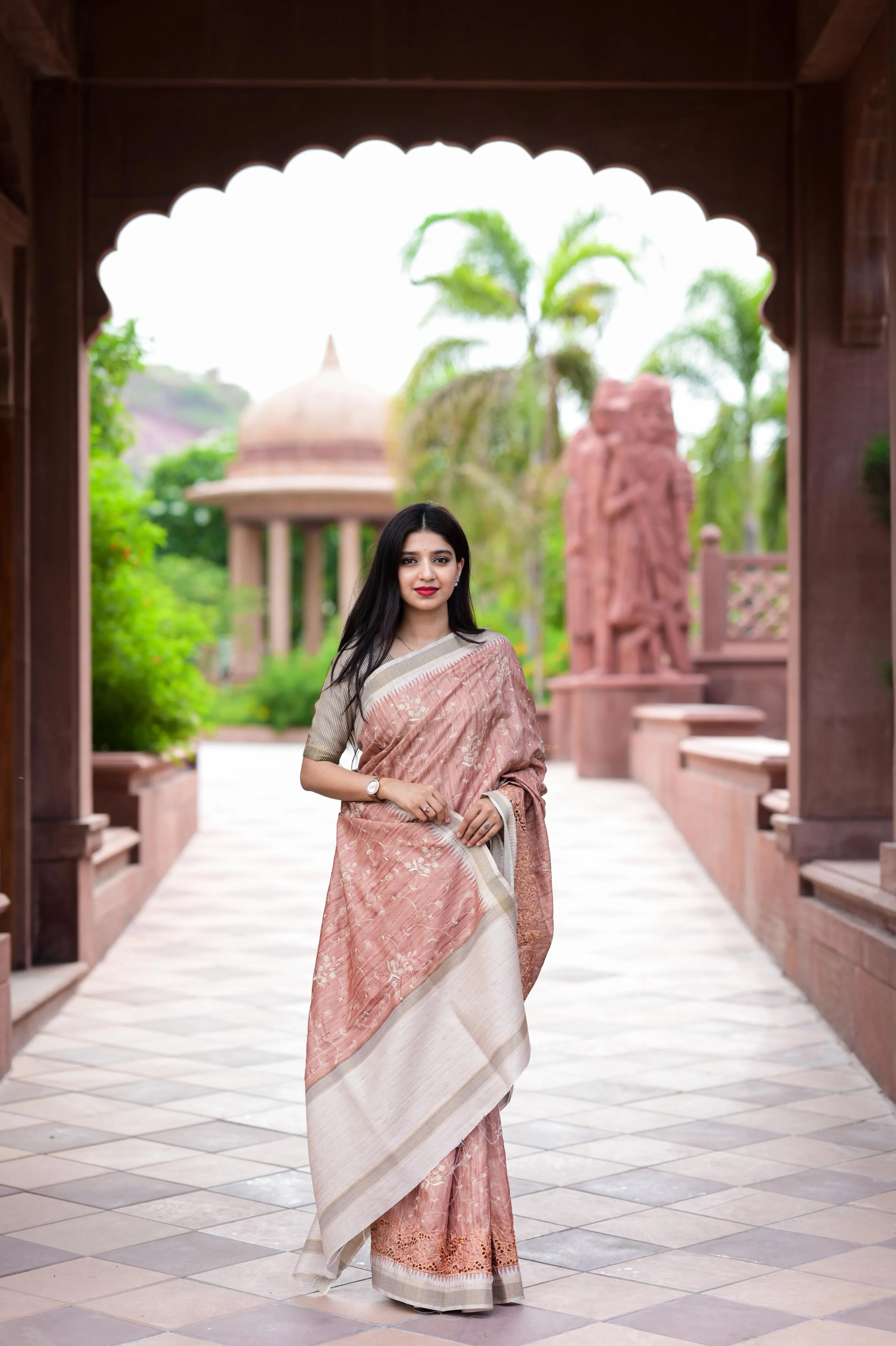 Buy Soft Cotton Tusser Premium Saree in Surat - Reseller Bazzar